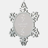 Sparkle Sparkle Little Star Silver Grey Starlight Tin Sneeuwvlok Ornament (Rechts)