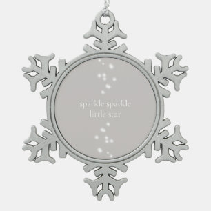 Sparkle Sparkle Little Star Silver Grey Starlight Tin Sneeuwvlok Ornament