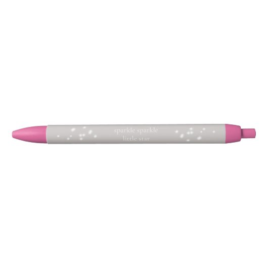 Sparkle Sparkle Little Star Silver Grey Starlight Zwarte Inkt Pen (Voorkant)