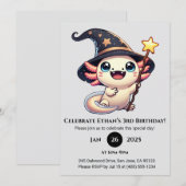 Sparkle Spell Axolotl Verjaardag Kaart (Voorkant / Achterkant)