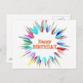 Sparkle Splash n Change Font / your own Text Briefkaart (Voorkant / Achterkant)