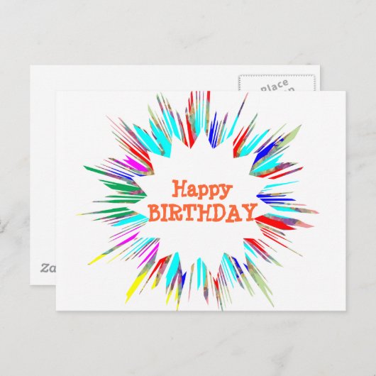 Sparkle Splash n Change Font / your own Text Briefkaart (Voorkant / Achterkant)