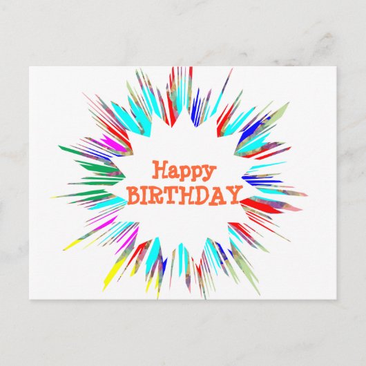 Sparkle Splash n Change Font / your own Text Briefkaart (Voorkant)