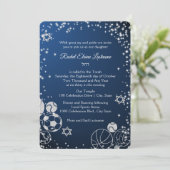 Sparkle Sports Bat Mitzvah Kaart (Staand voorkant)
