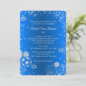 Sparkle Sports Bat Mitzwa Kaart (Staand voorkant)