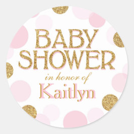 Sparkle Sprinkle Stippen Baby shower Label
