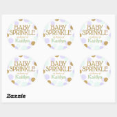 Sparkle Sprinkle Stippen Baby shower Label (Vel)