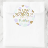Sparkle Sprinkle Stippen Baby shower Label (Tas)
