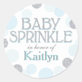 Sparkle Sprinkle Stippen Baby shower Label
