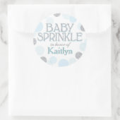 Sparkle Sprinkle Stippen Baby shower Label (Tas)