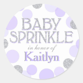 Sparkle Sprinkle Stippen Baby shower Label