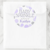 Sparkle Sprinkle Stippen Baby shower Label (Tas)