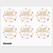 Sparkle Sprinkle Stippen Baby shower Label (Vel)