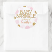 Sparkle Sprinkle Stippen Baby shower Label (Tas)
