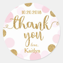 Sparkle Sprinkle Stippen Bedankt Label