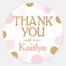 Sparkle Sprinkle Stippen Bedankt Label