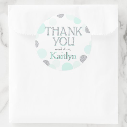 Sparkle Sprinkle Stippen Bedankt Label (Tas)