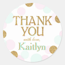 Sparkle Sprinkle Stippen Bedankt Label