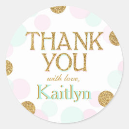 Sparkle Sprinkle Stippen Bedankt Label