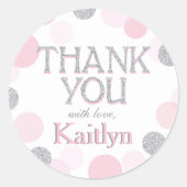 Sparkle Sprinkle Stippen Bedankt Label (Voorkant)