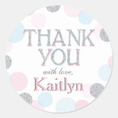 Sparkle Sprinkle Stippen Bedankt Label (Voorkant)