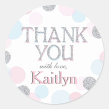 Sparkle Sprinkle Stippen Bedankt Label