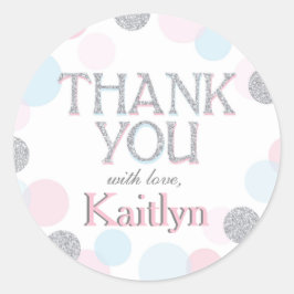 Sparkle Sprinkle Stippen Bedankt Label