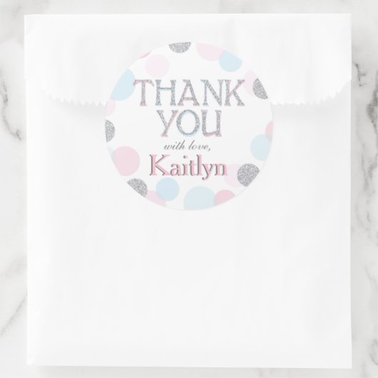 Sparkle Sprinkle Stippen Bedankt Label (Tas)