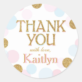 Sparkle Sprinkle Stippen Bedankt Label