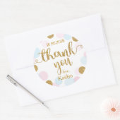 Sparkle Sprinkle Stippen Bedankt Label (Envelop)