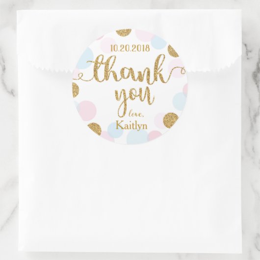 Sparkle Sprinkle Stippen Bedankt Label (Tas)