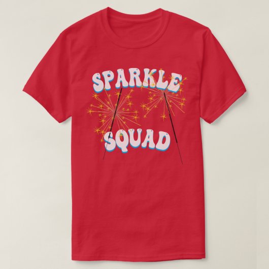 Sparkle Squad 4 juli VS Onafhankelijkheidsdag VS T-shirt (Design voorkant)