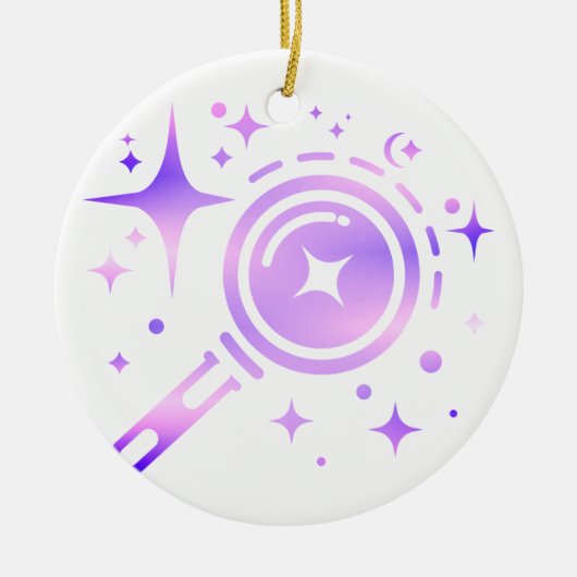 Sparkle Stars, baken van het onbegrensde digitale Keramisch Ornament (Voorkant)