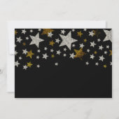 Sparkle Stars Sweet 16 Birthday Invitation Kaart (Achterkant)