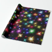 Sparkle Stars Verpakkingspapier Cadeaupapier (Uitgerold)