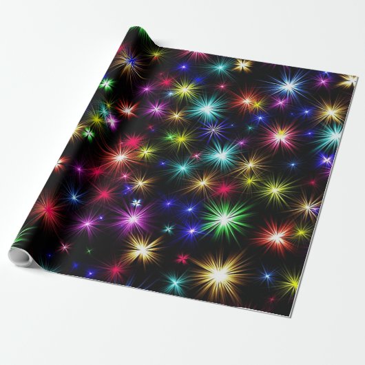 Sparkle Stars Verpakkingspapier Cadeaupapier (Uitgerold)