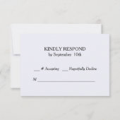 Sparkle Stripe Gouden Munt Bloemen Bruiloft RSVP (Achterkant)