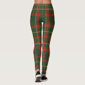 Sparkle Tartan Plaid Rood Groen Kerstmis  Leggings (Achterkant)