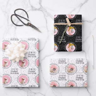 Sparkle the Tiny Chi   Aangepast 2-foto-Pet Dog Inpakpapier Vel