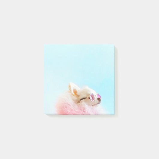 Sparkle The Tiny Chi | Hondenliefhebber Glam Perso Post-it® Notes (Voorkant)