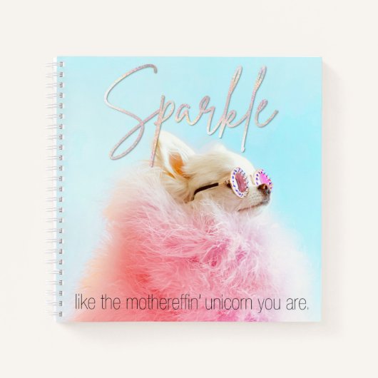 Sparkle the Tiny Chi | Hondenliefhebber Monogram G Notitieboek (Voorkant)