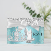 Sparkle Tiara Heels Blauwgroen Sweet 16 RSVP (Staand voorkant)