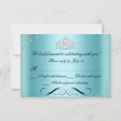 Sparkle Tiara Heels Blauwgroen Sweet 16 RSVP (Achterkant)