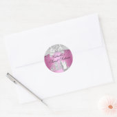 Sparkle Tiara & Heels Pink Sweet 16 Sticker (Envelop)