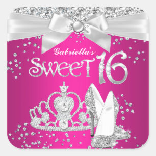 Sparkle Tiara Heels Sweet 16 Sticker