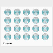Sparkle Tiara Hoge Hakken Teal Sweet 16 Sticker (Vel)