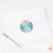 Sparkle Tiara Hoge Hakken Teal Sweet 16 Sticker (Envelop)