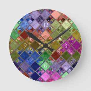 Sparkle Tiles Mosaic Art Ronde Klok