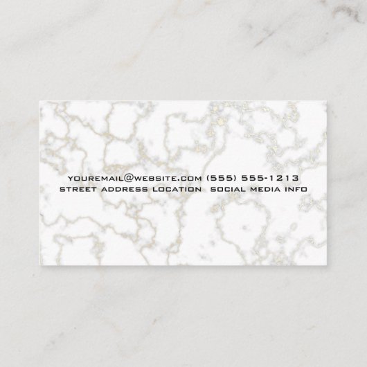 Sparkle Tooth-Logo | Marmer Visitekaartje (Achterkant)