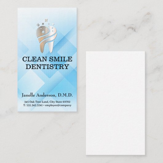 Sparkle Tooth Logo | Tandarts Visitekaartje (Voorkant / Achterkant)